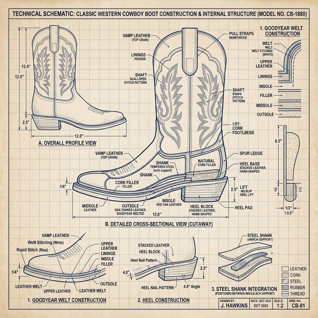 Western Boot Blueprint