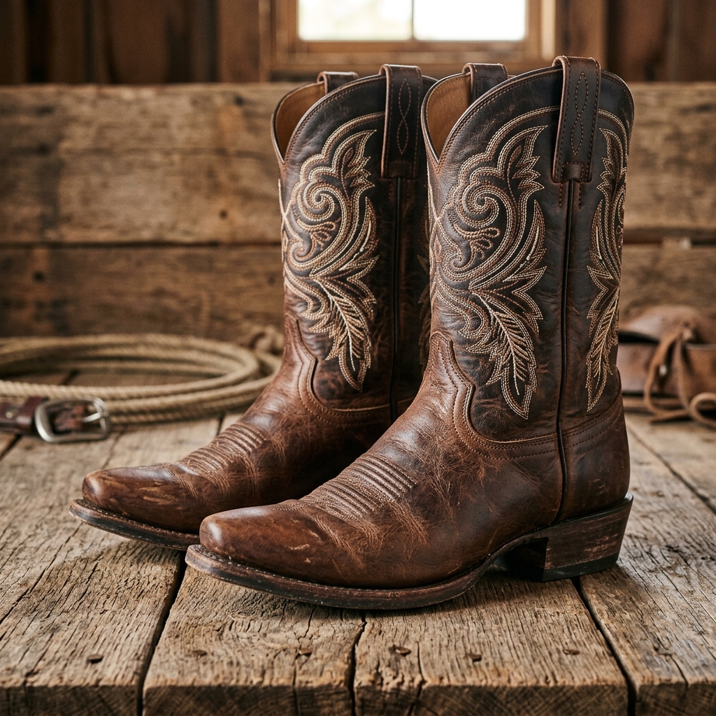 Classic Leather Cowboy Boot